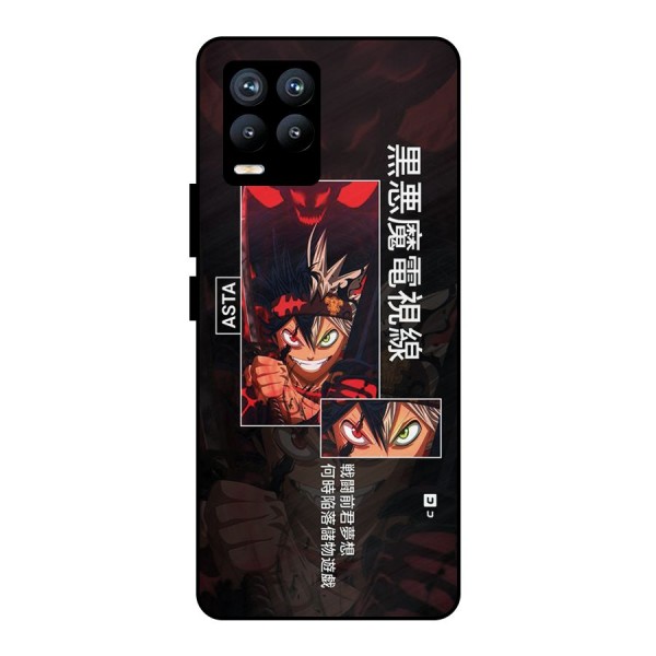 Asta Black Clover Metal Back Case for Realme 8