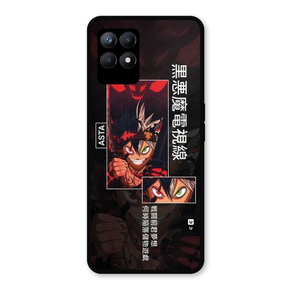 Asta Black Clover Metal Back Case for Realme 8i