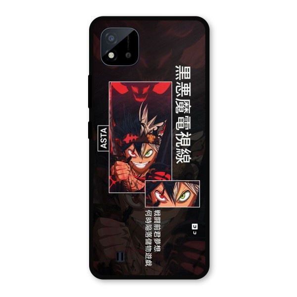 Asta Black Clover Metal Back Case for Realme C11 2021