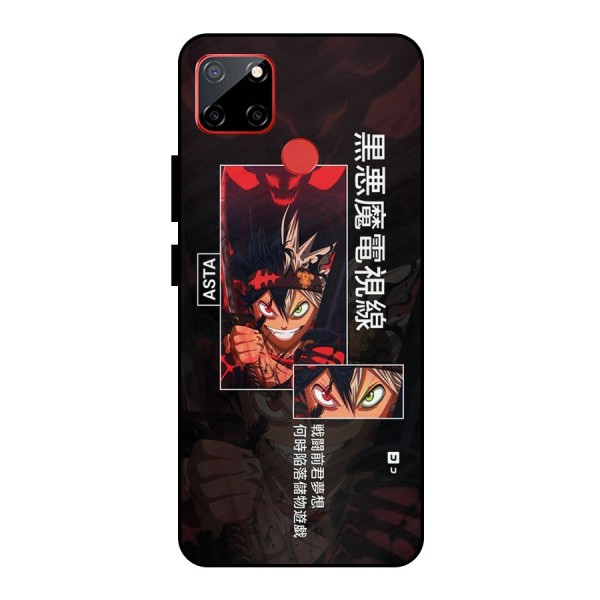 Asta Black Clover Metal Back Case for Realme C12