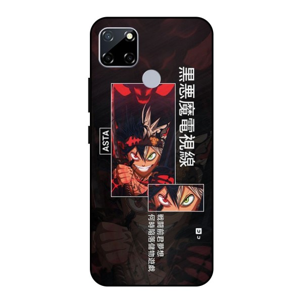 Asta Black Clover Metal Back Case for Realme Narzo 20