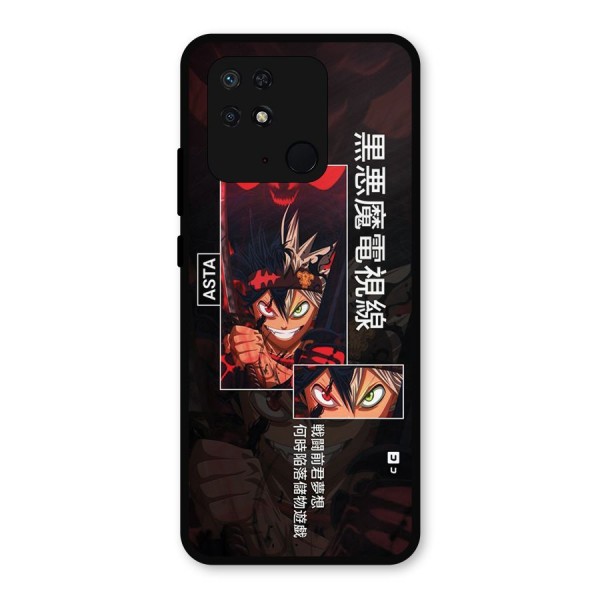 Asta Black Clover Metal Back Case for Redmi 10