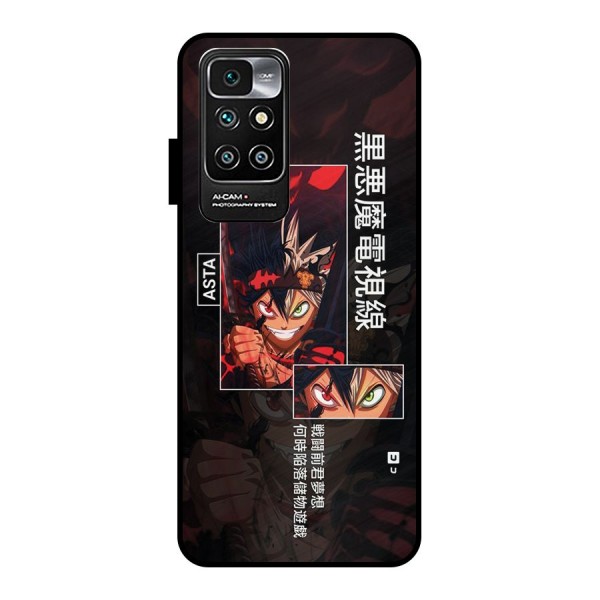 Asta Black Clover Metal Back Case for Redmi 10 Prime