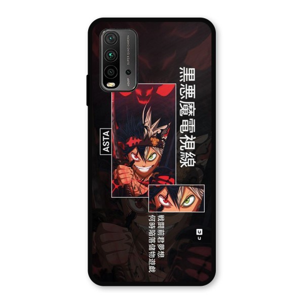 Asta Black Clover Metal Back Case for Redmi 9 Power