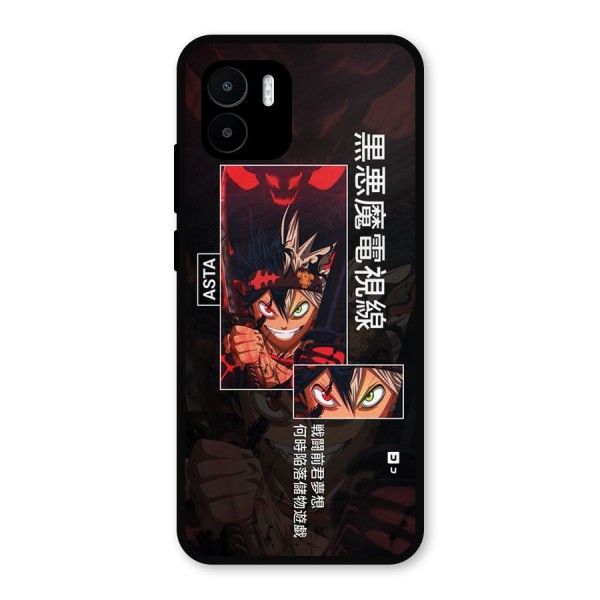 Asta Black Clover Metal Back Case for Redmi A1