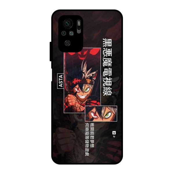 Asta Black Clover Metal Back Case for Redmi Note 10