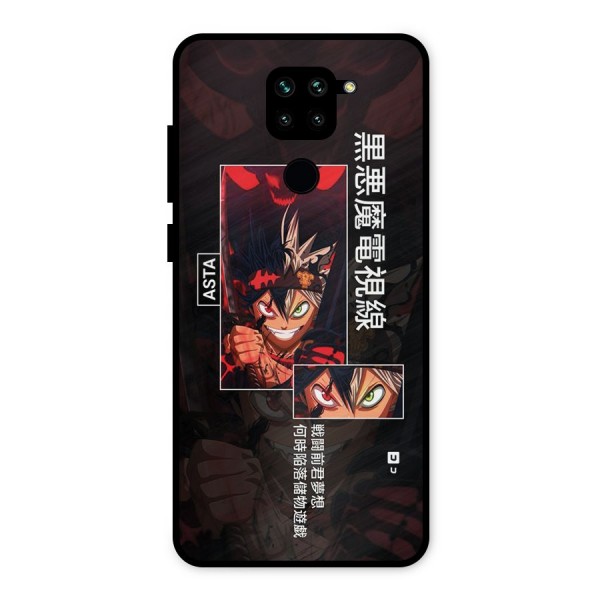 Asta Black Clover Metal Back Case for Redmi Note 9