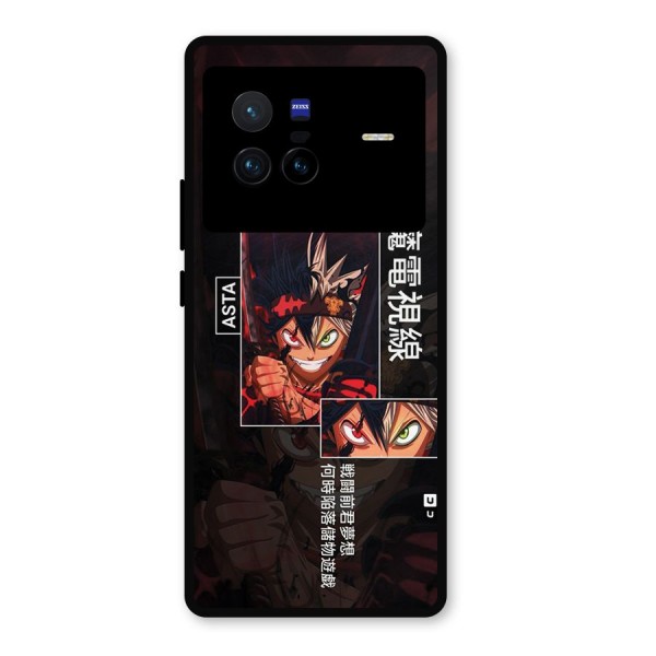 Asta Black Clover Metal Back Case for Vivo X80