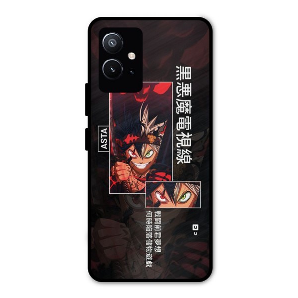 Asta Black Clover Metal Back Case for Vivo Y75 5G