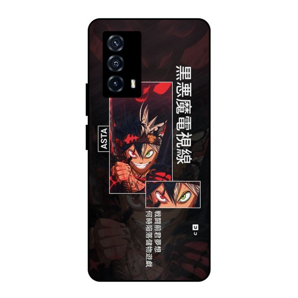 Asta Black Clover Metal Back Case for iQOO Z5