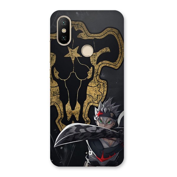 Asta With Black Bulls Back Case for Mi A2