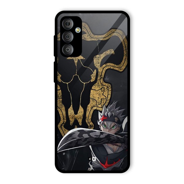 Asta With Black Bulls Glass Back Case for Galaxy F23