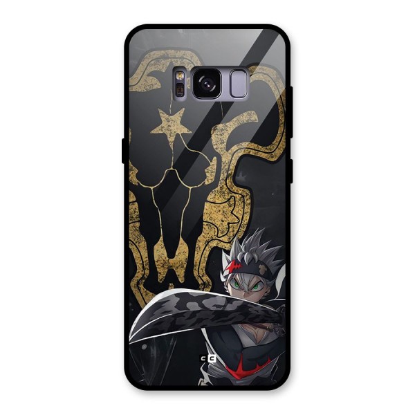 Asta With Black Bulls Glass Back Case for Galaxy S8