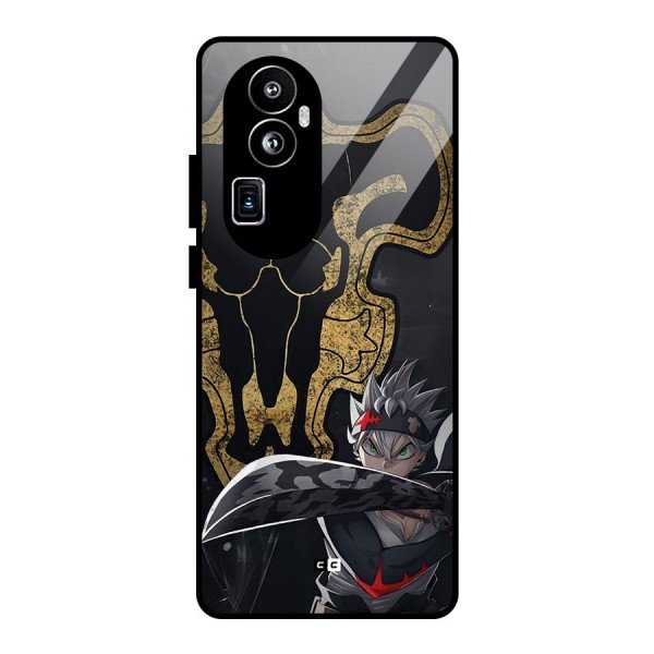 Asta With Black Bulls Glass Back Case for Oppo Reno10 Pro Plus