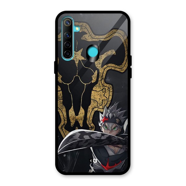 Asta With Black Bulls Glass Back Case for Realme 5