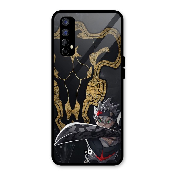 Asta With Black Bulls Glass Back Case for Realme 7