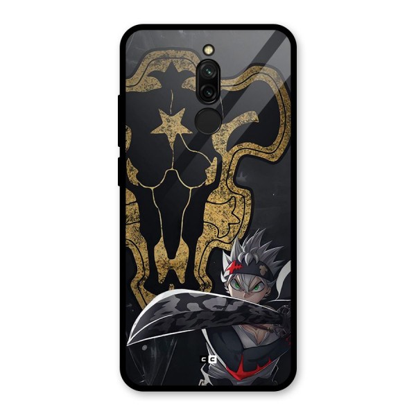 Asta With Black Bulls Glass Back Case for Redmi 8