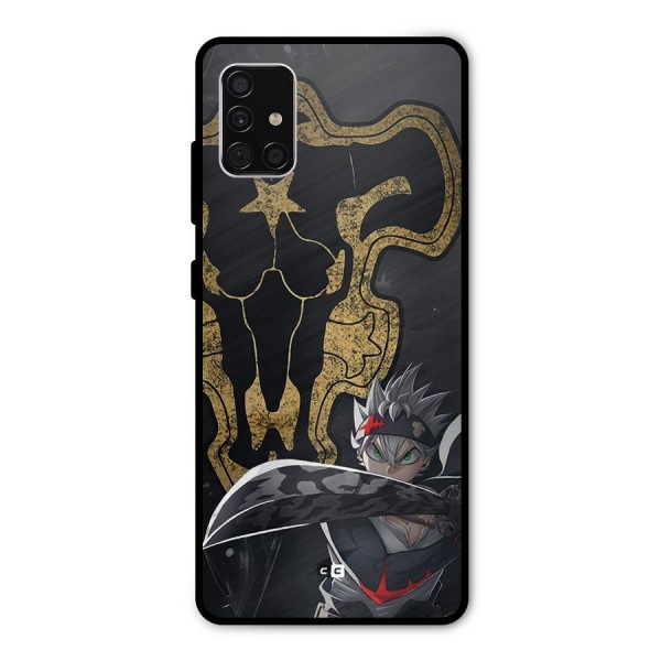 Asta With Black Bulls Metal Back Case for Galaxy A51