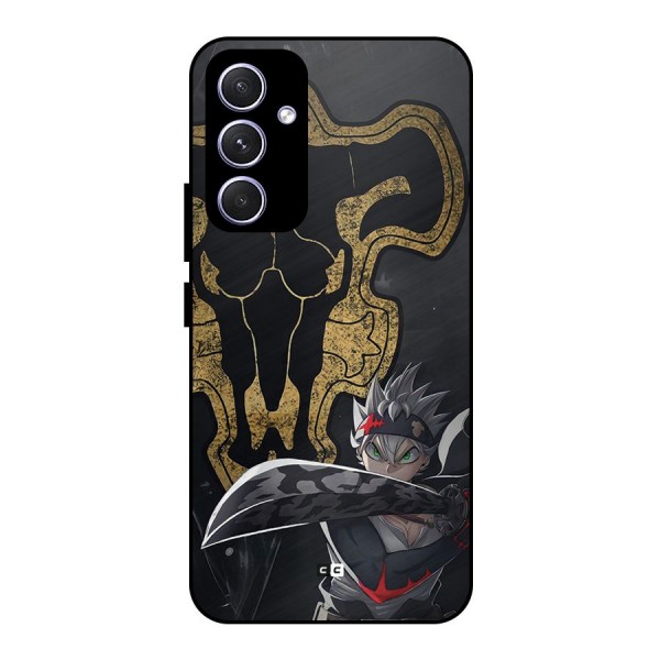 Asta With Black Bulls Metal Back Case for Galaxy A54