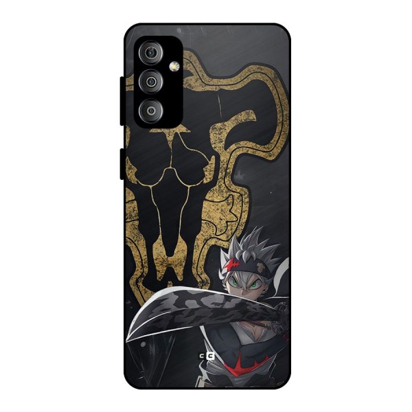 Asta With Black Bulls Metal Back Case for Galaxy F23