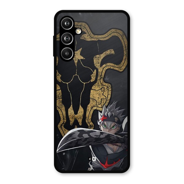 Asta With Black Bulls Metal Back Case for Galaxy F54