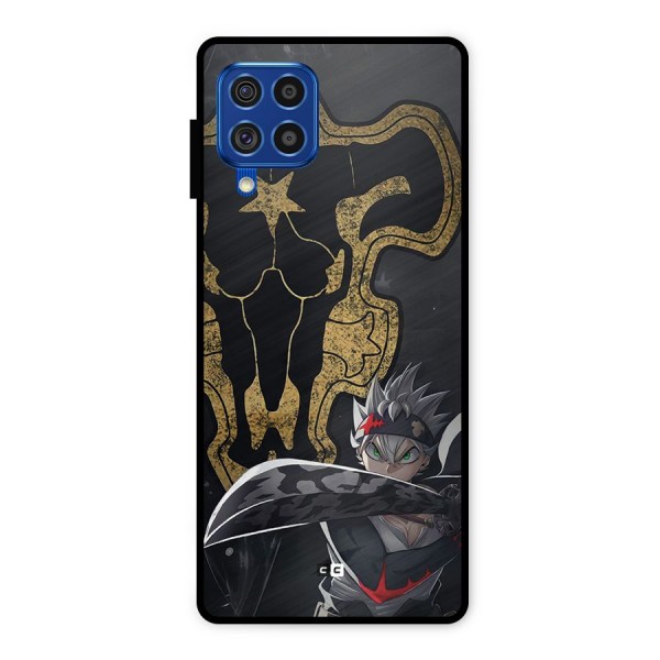 Asta With Black Bulls Metal Back Case for Galaxy F62