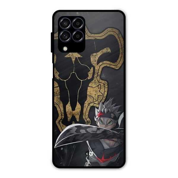 Asta With Black Bulls Metal Back Case for Galaxy M53 5G