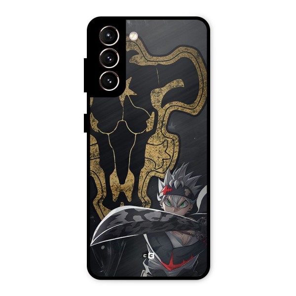 Asta With Black Bulls Metal Back Case for Galaxy S21 5G