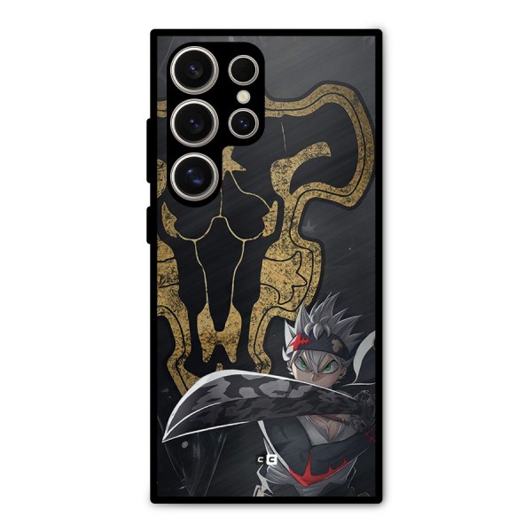 Asta With Black Bulls Metal Back Case for Galaxy S24 Ultra