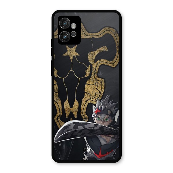 Asta With Black Bulls Metal Back Case for Moto G32