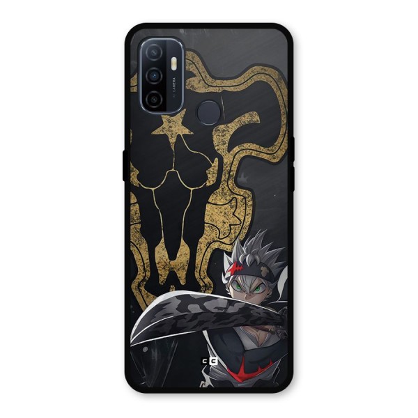 Asta With Black Bulls Metal Back Case for Oppo A53