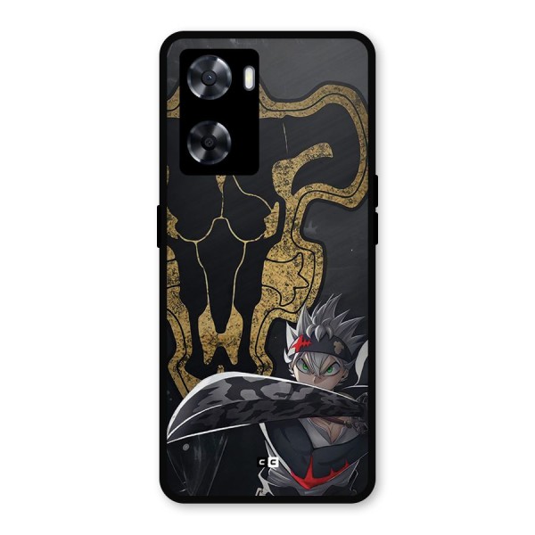 Asta With Black Bulls Metal Back Case for Oppo A77