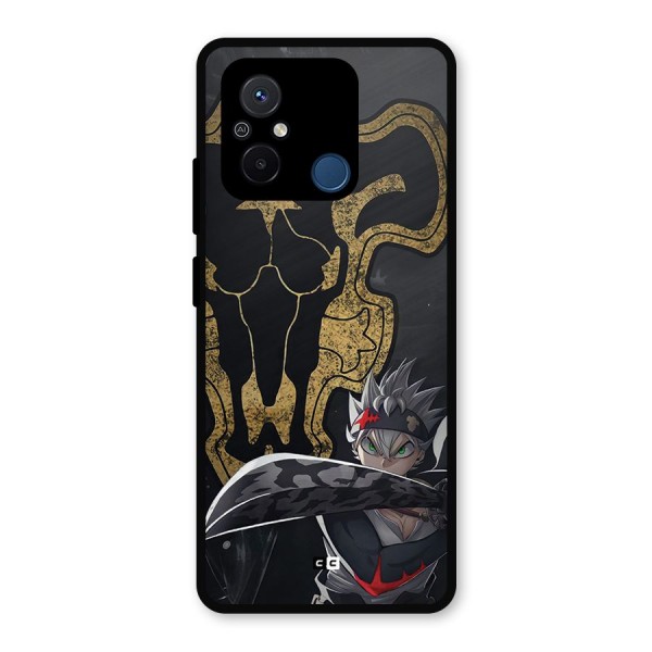 Asta With Black Bulls Metal Back Case for Poco C55