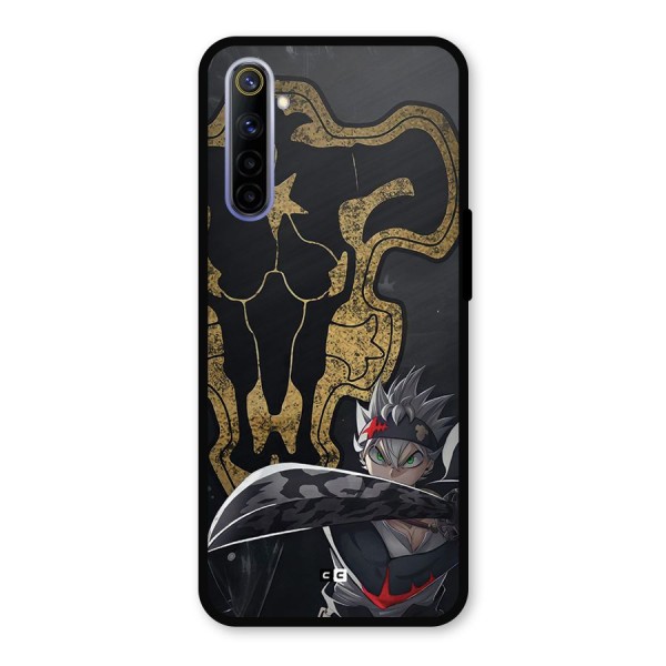 Asta With Black Bulls Metal Back Case for Realme 6