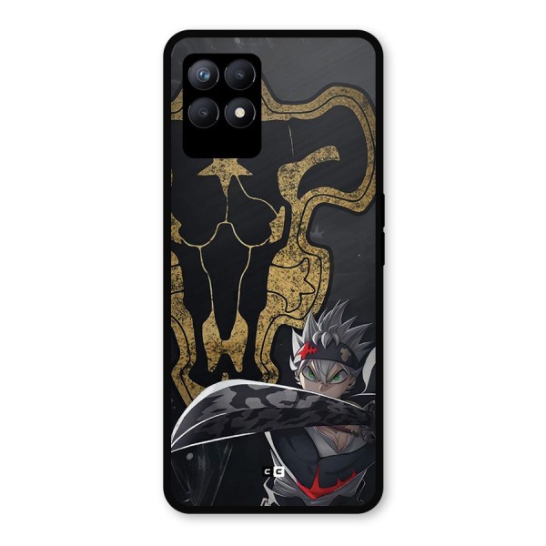 Asta With Black Bulls Metal Back Case for Realme 8i