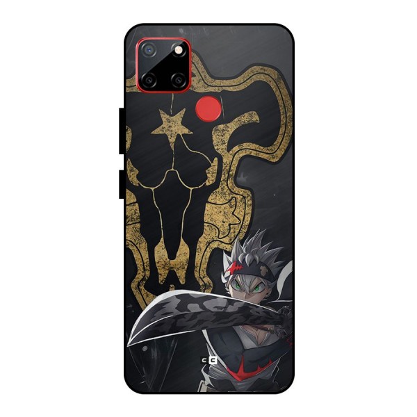 Asta With Black Bulls Metal Back Case for Realme C12