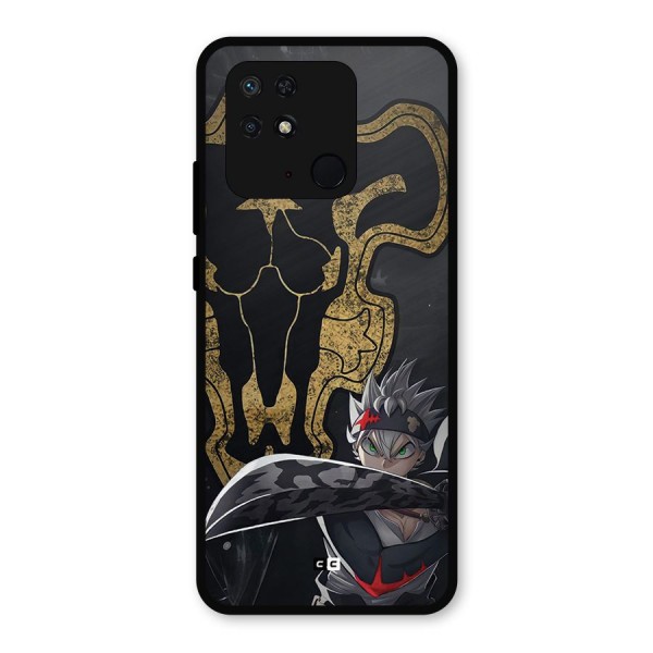 Asta With Black Bulls Metal Back Case for Redmi 10