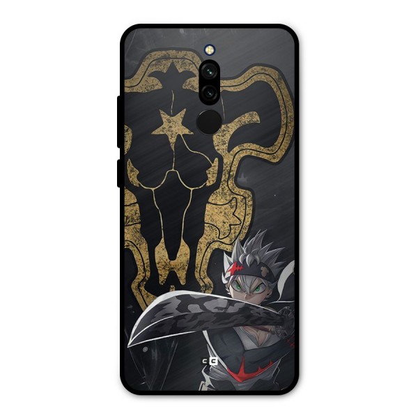 Asta With Black Bulls Metal Back Case for Redmi 8