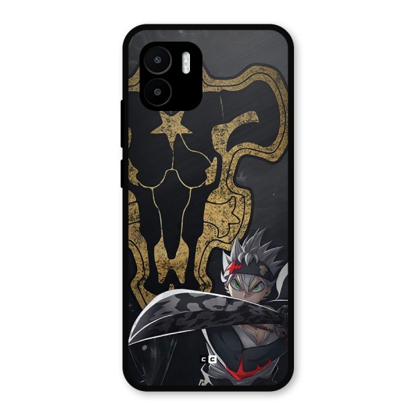 Asta With Black Bulls Metal Back Case for Redmi A2