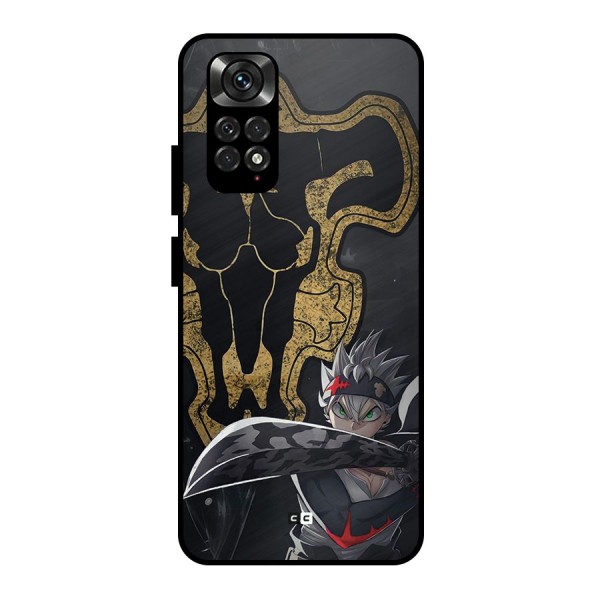 Asta With Black Bulls Metal Back Case for Redmi Note 11 Pro