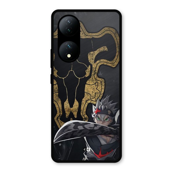 Asta With Black Bulls Metal Back Case for Vivo T2