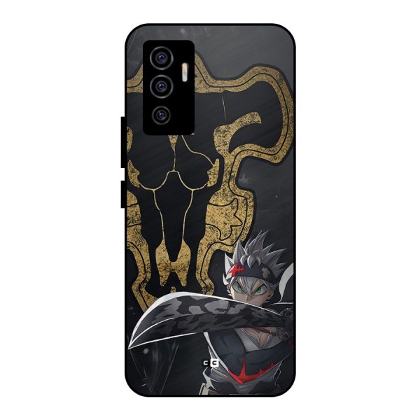 Asta With Black Bulls Metal Back Case for Vivo V23e