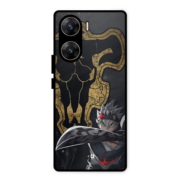 Asta With Black Bulls Metal Back Case for Vivo V29e