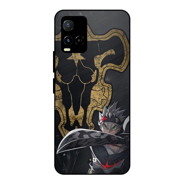 Asta With Black Bulls Metal Back Case for Vivo Y21