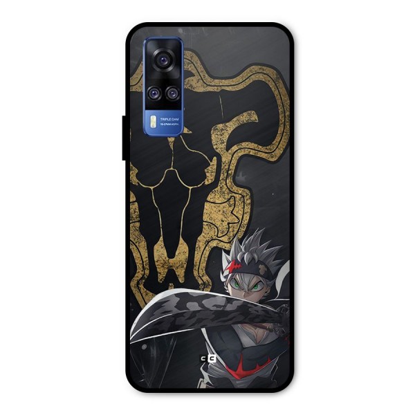 Asta With Black Bulls Metal Back Case for Vivo Y31