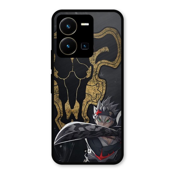 Asta With Black Bulls Metal Back Case for Vivo Y35