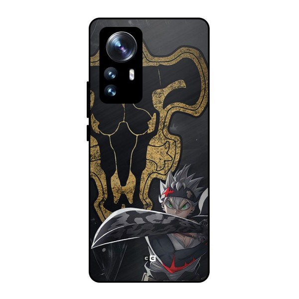 Asta With Black Bulls Metal Back Case for Xiaomi 12 Pro