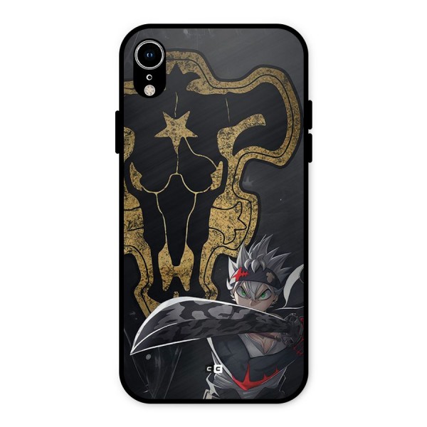Asta With Black Bulls Metal Back Case for iPhone XR