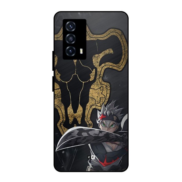 Asta With Black Bulls Metal Back Case for iQOO Z5