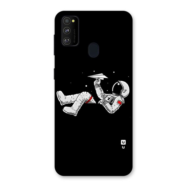 Astronaut Aeroplane Back Case for Galaxy M21